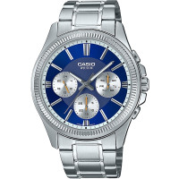 Casio MTP‑1375PD‑2A1VEF Ανδρικό Αναλογικό Ρολόι με Ασημί Μεταλλικό Μπρασελέ